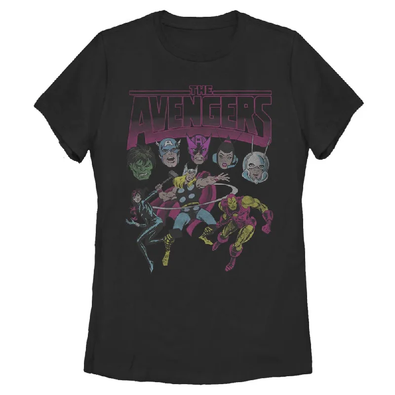 Women's Marvel Grunge Group T-Shirt-- Terry Blend Velvet Blend Canvas Blend