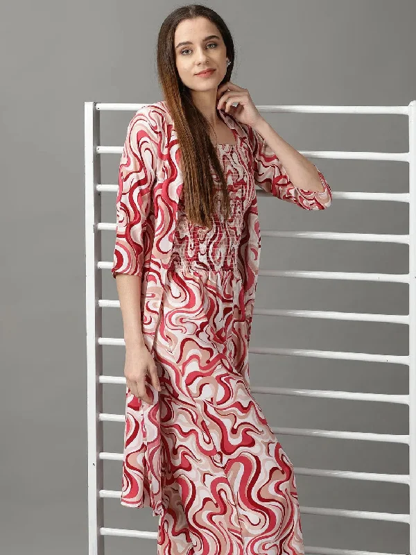 Women's Red Printed Jumpsuit-AE-15775-Red Printed jumpsuit, Bold design, Comfortable, Trendy