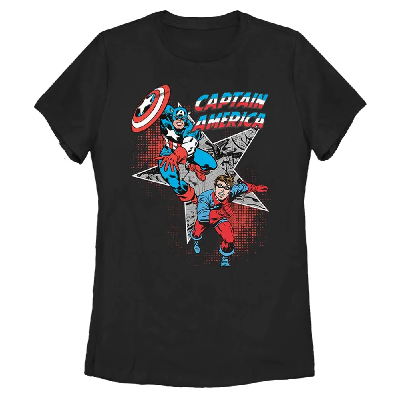 Women's Marvel Comics Bucky Team T-Shirt -- Basic T-Shirt Crew Neck Short Sleeve