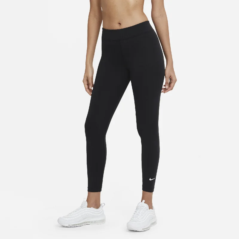 Womens Nike Sportswear Essential Leggings 'Black' Trendy Tie-Dye Leggings