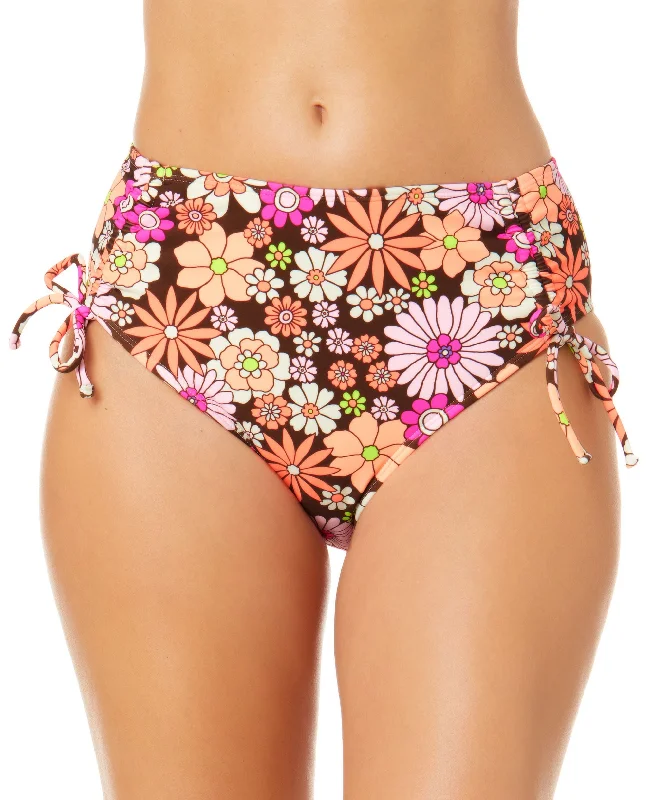 Juniors' Morning Grace Ruched High-Waist Bikini Bottoms Animal print bikini, Bold design, Sexy, Trendy