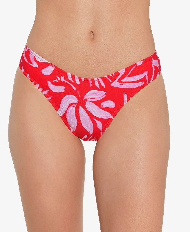 Juniors' Printed Wide-Band Bikini Bottoms Ruffle bikini, Feminine, Trendy, Sexy