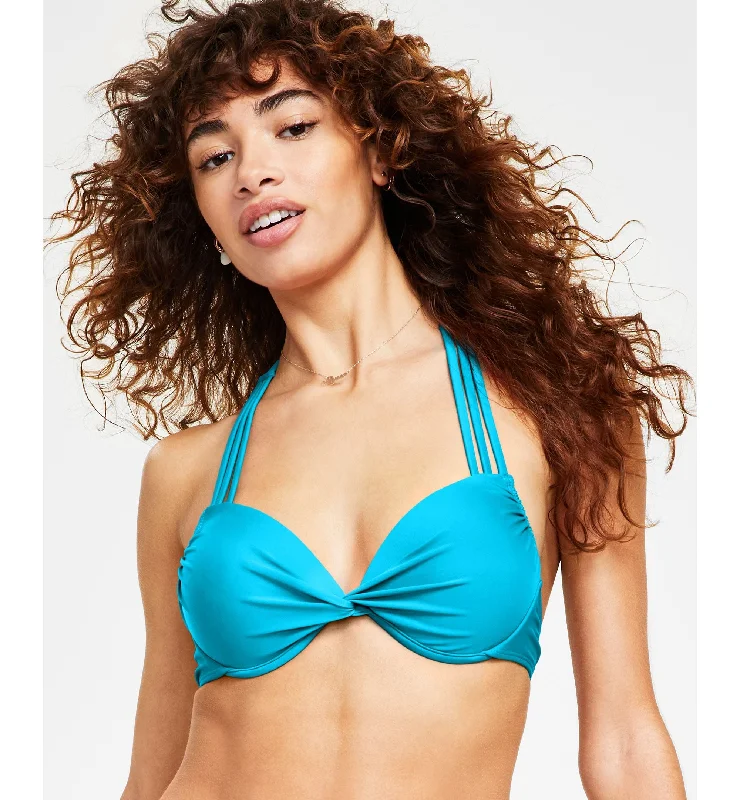 Juniors' Strappy Underwire Push-Up Bikini Top Bikini with frills, Feminine, Trendy, Sexy