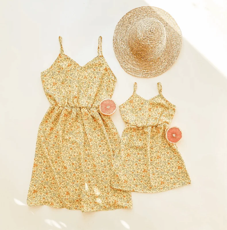 Sunny Spring Mommy and Me Dresses Boatneck Modish Everyday