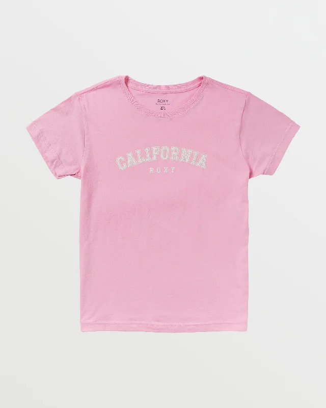 Collegiate California Boyfriend T-Shirt - Prism Pink-- Silk Blend Satin Velvet