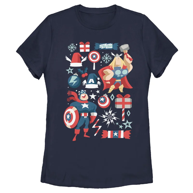 Women's Marvel Holiday Mashup T-Shirt-- Casual Formal Business