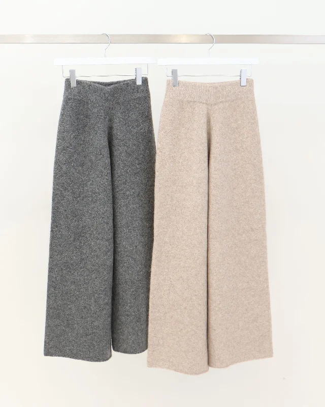 shaggy alpaca knit pants Casual Yoga Pants