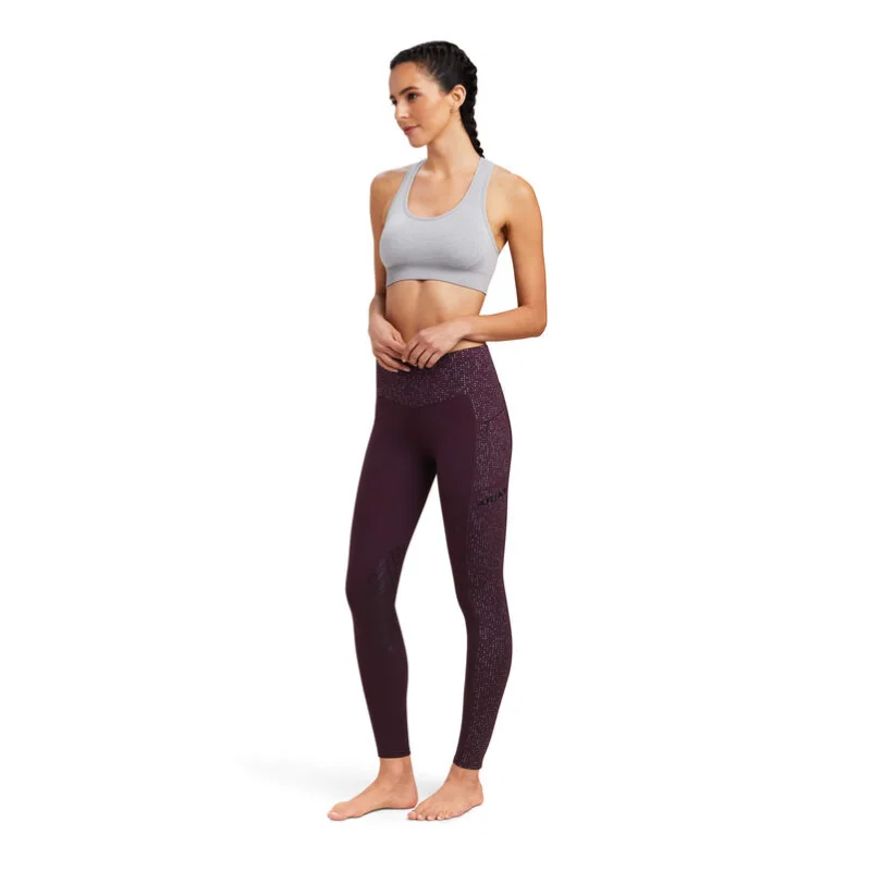 Ariat® Ladies E0S Lumina Knee Patch Tight Mulberry Leggings 10041348 Fashionable Full-Length Active Leggings