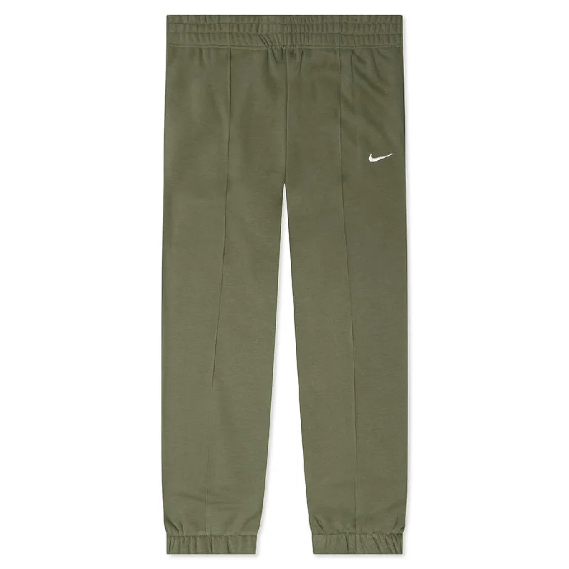 Sportswear Women's Essential Fleece Pants - Medium Olive/White Soft Stretch Trousers