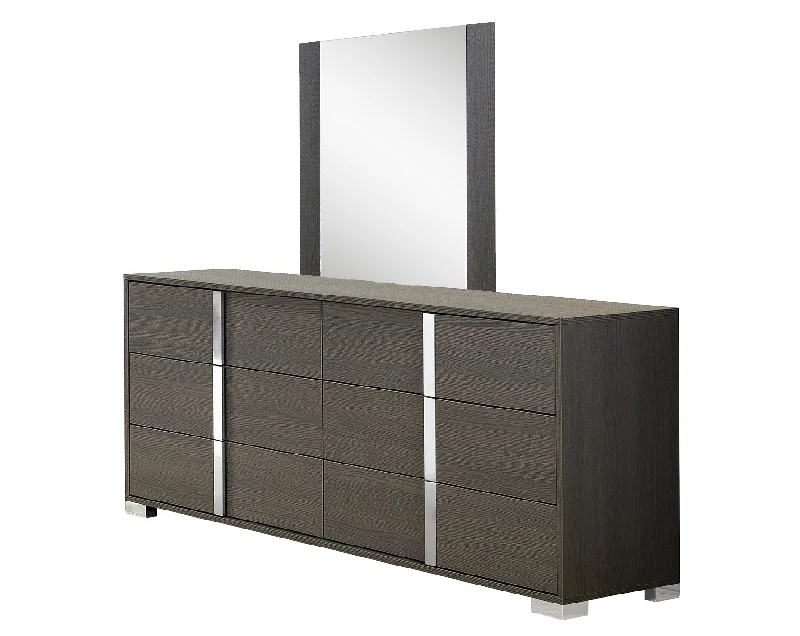 Alice Matte Dresser & Mirror in Matte Grey Tunics Party sparkling