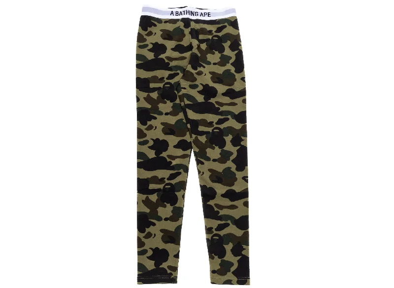 Women's A Bathing Ape 1st Camo Leggings in Green Elegant Textured Leggings