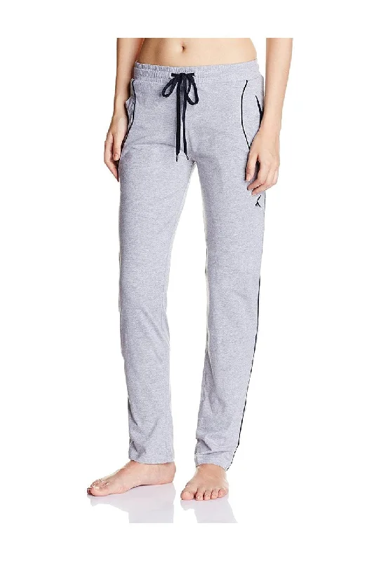 Lovable Cotton Gym Wear Grey Track Pants for ladies Fashionable Tapered Leg Pants