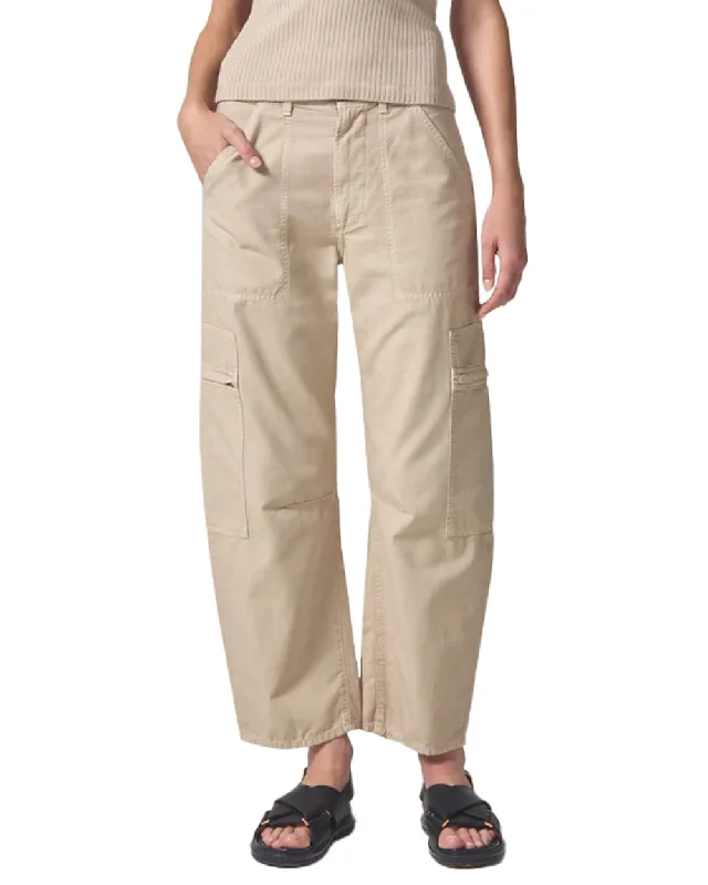 Marcelle Low Slung Cargo Pant in Taos Sand Soft Stretch Trousers