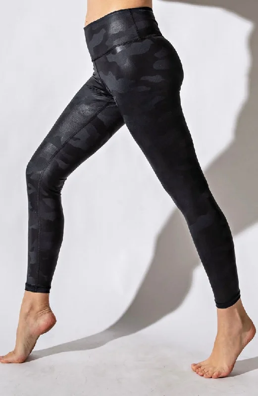 Black Camo Leggings Stylish Camo Print Leggings