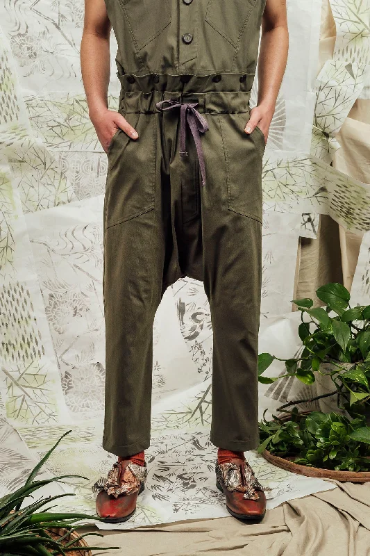 SL24 MAKOTO JUMPSUIT PANT - KHAKI Casual chic jumpsuit, Relaxed, Comfortable, Stylish