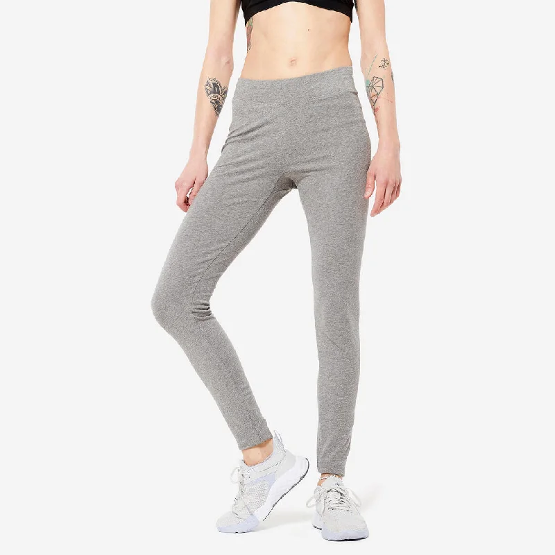 Women's Slim-Fit Fitness Leggings Comfortable Ribbed Waistband Leggings