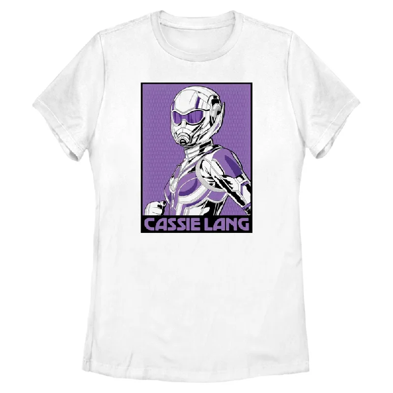 Women's Marvel Ant-Man and The Wasp Quantumania Cassie Lang T-Shirt-- Collared T-Shirt Boat Neck A-Line