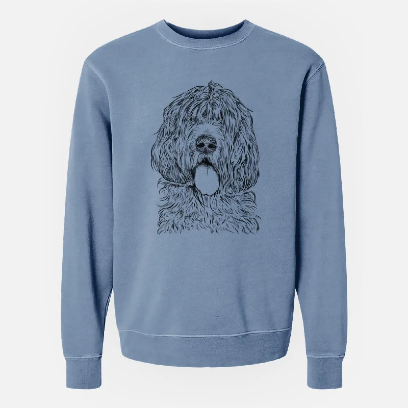 Bare Lou the Otterhound - Unisex Pigment Dyed Crew Sweatshirt Hoodie with Slim Fit Tailored Modern