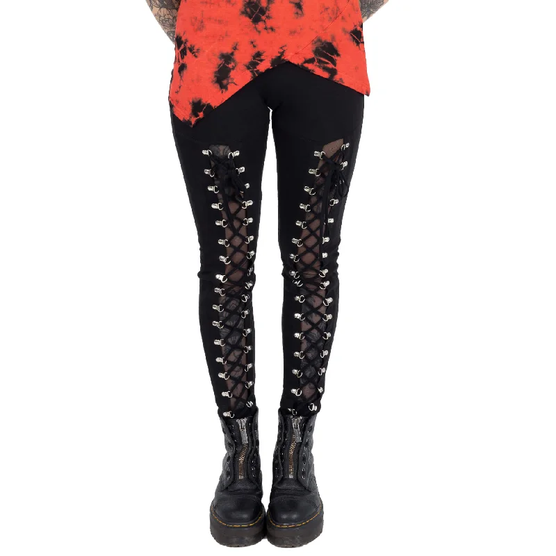 GIADA LEGGINGS - BLACK Stylish Stretch Print Leggings