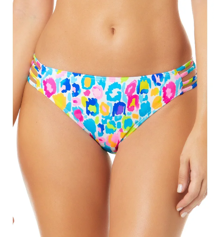 Juniors' Printed Strappy-Side Hipster Bikini Bottoms Banded bikini top, Sleek, Trendy, Comfortable