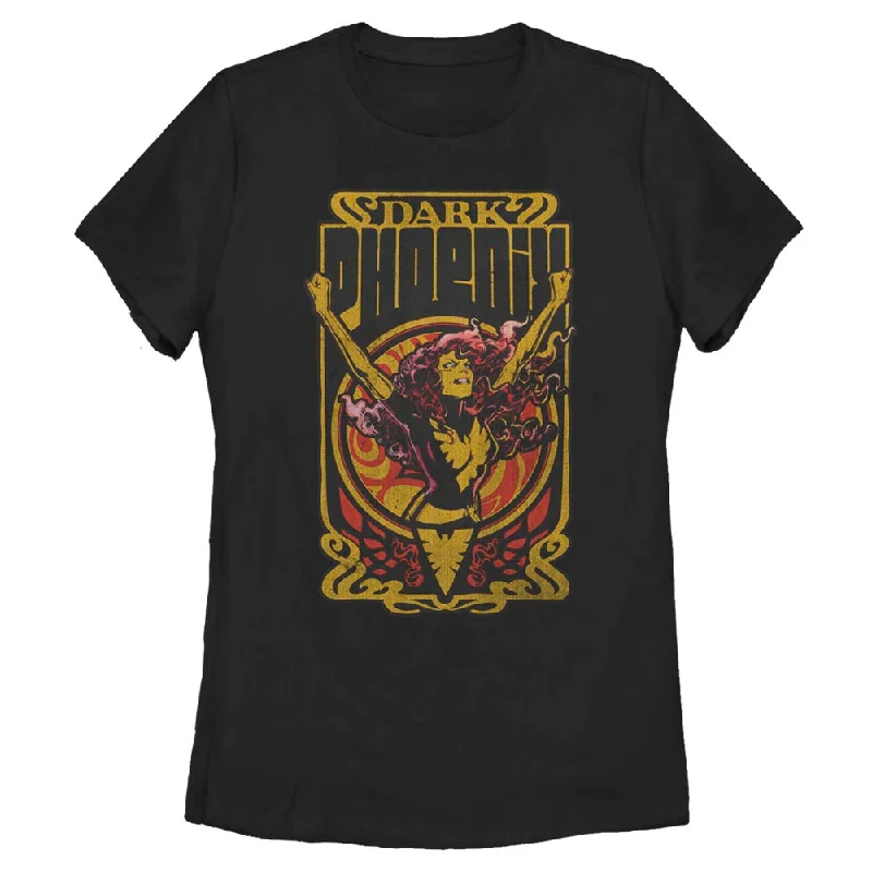 Women's Marvel Dark Phoenix Fire T-Shirt-- Anti-Pilling Machine Wash Handmade