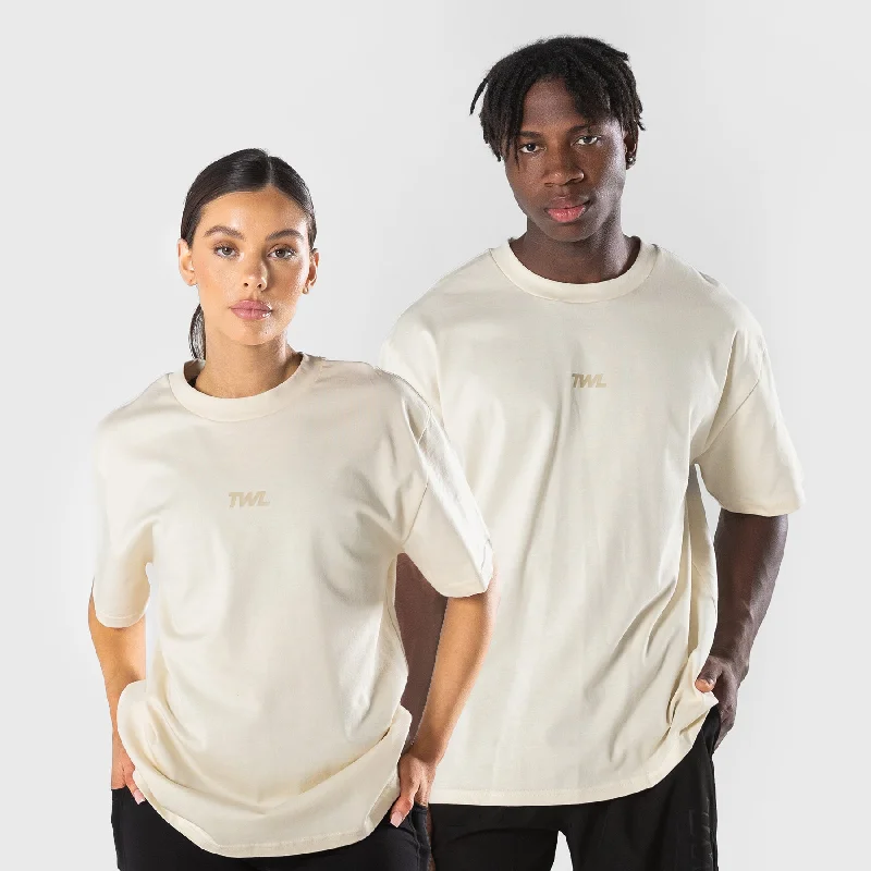 TWL - LIFESTYLE OVERSIZED T-SHIRT - BONE-- Fashionable Trendy Casual