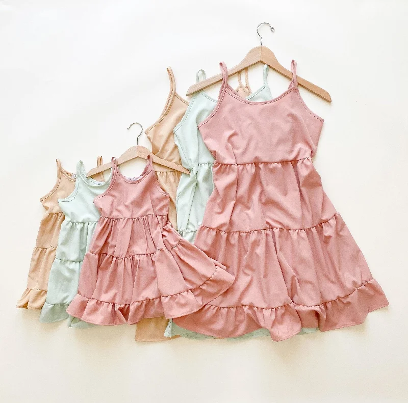 Spring Pastels Matching Dresses Tunics Wedding white