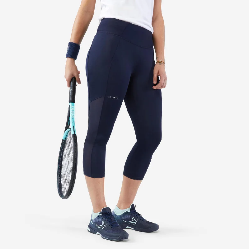 Women's Tennis Quick-Dry Cropped Leggings Hip Ball Comfortable Wide-Band Leggings