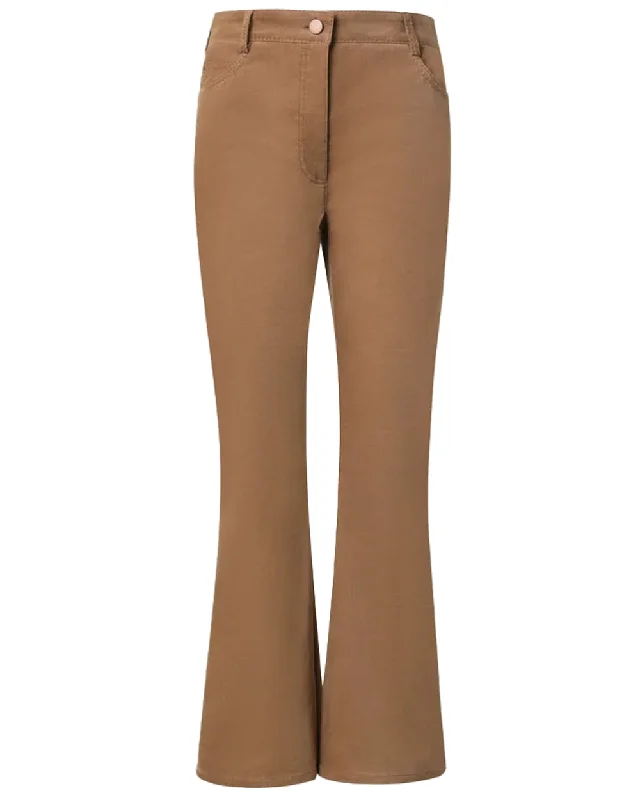 Caramel Velvet Cali Bootcut Pant Stylish Elastic Waist Pants