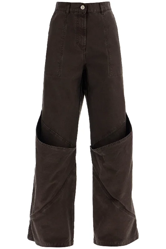 Baggy Multi-pocket Pants  - Brown Stylish Casual Pants