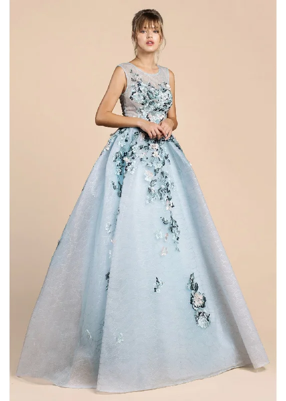 Runway 2018 Sky Garden floral Prom Ball gown with 3d flowers Evening Dress Tunics Fleece cozy