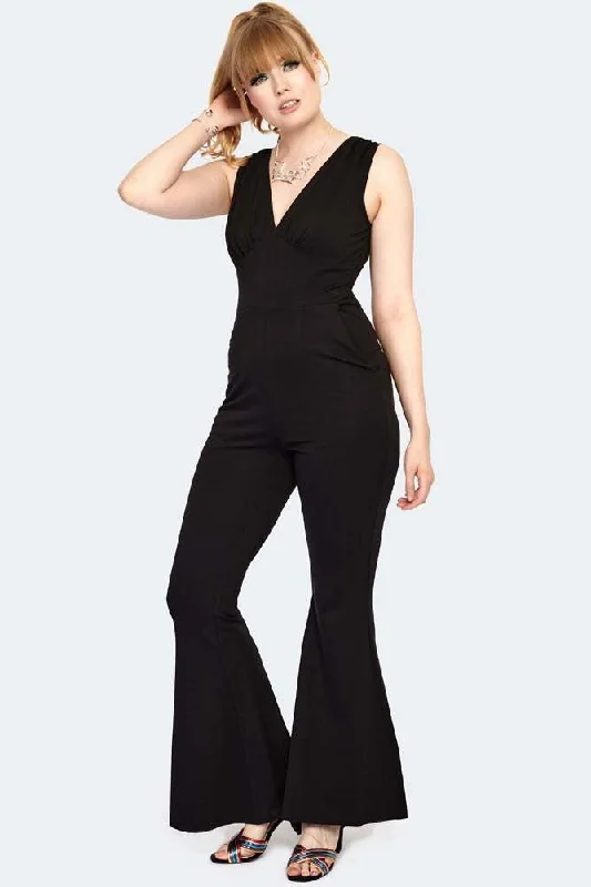 60s Flare Jumpsuit Faux leather jumpsuit, Trendy, Street style, Fashionable