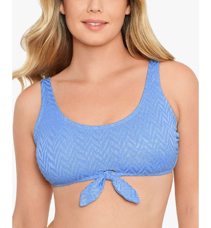 Juniors' Tie-Front Bralette Bikini Top Back tie bikini, Sexy, Trendy, Comfortable