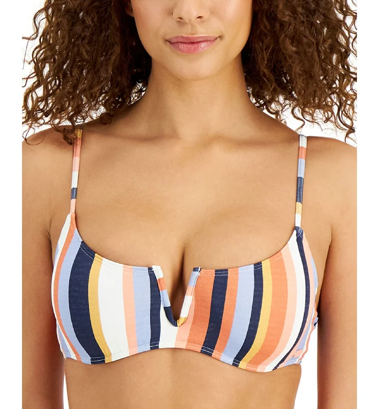 Juniors' Printed Beach Classics Underwire Bikini Top Cross-back bikini, Trendy, Chic, Sexy