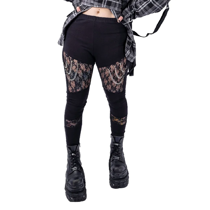 PURGATORY LEGGINGS - BLACK Stylish Sweatproof Leggings