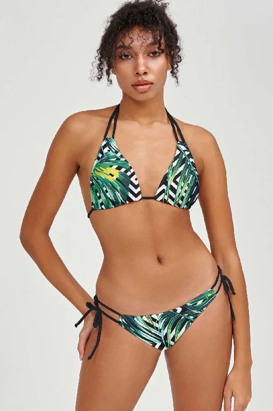 Palm Beach Sara Green Tropical Strappy Triangle Bikini Top - Women Strappy bikini, Sexy, Trendy, Comfortable