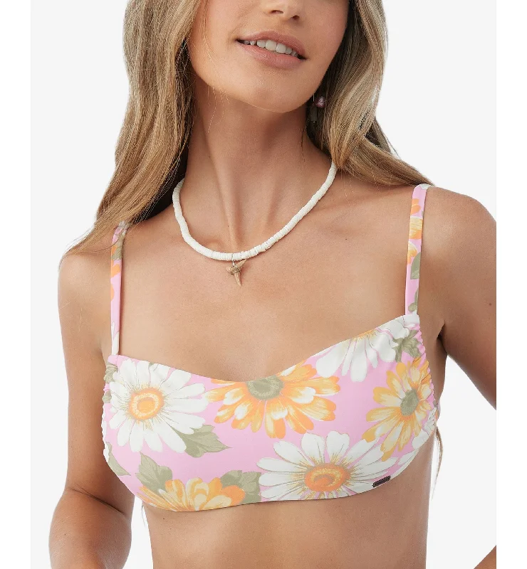 Juniors' Sunnyside Jupiter Scoop-Neckline Bikini Top Floral high-waisted bikini, Feminine, Retro, Trendy