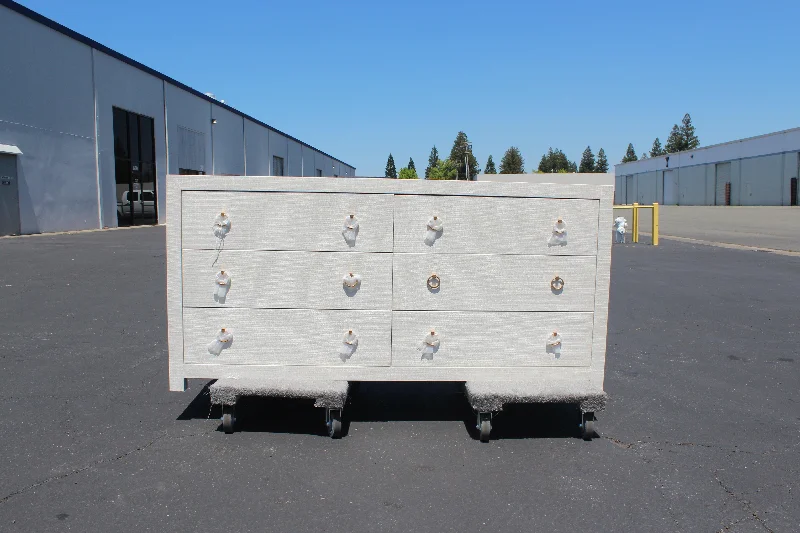 Driftway Wide 6 Drawer Dresser-Chalk Tunics Long Elegant