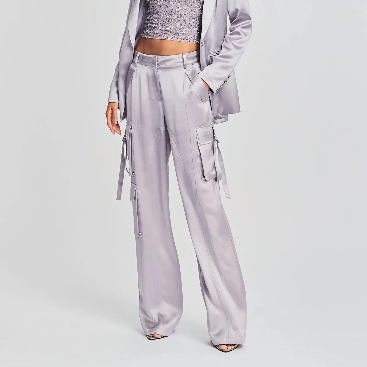 Andre Pant | Mink Grey Modern Stretch Trousers