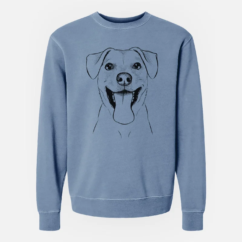 Bare Lily Estelle the Mixed Breed - Unisex Pigment Dyed Crew Sweatshirt Hoodie with Ribbed Cuffs Snug Fit Comfort