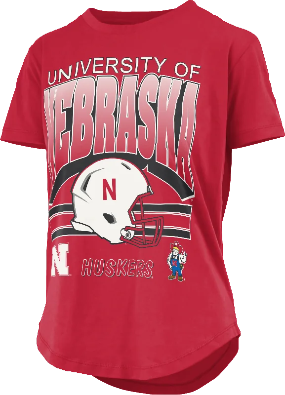 Women's Nebraska Huskers Sheffield T-Shirt-- Thin T-Shirt Open Front Quick Dry