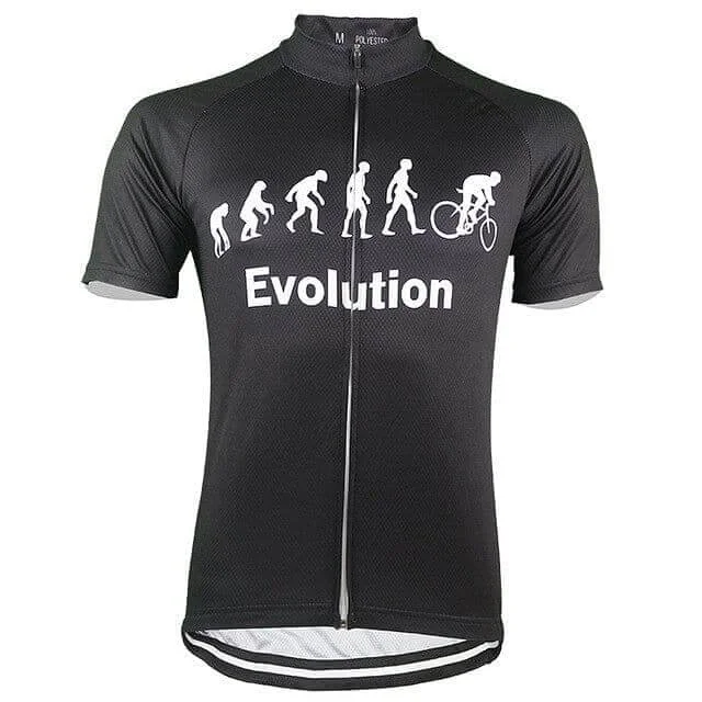 Evolution Of Man Cycling Jersey - Black Floral Jersey Blouse