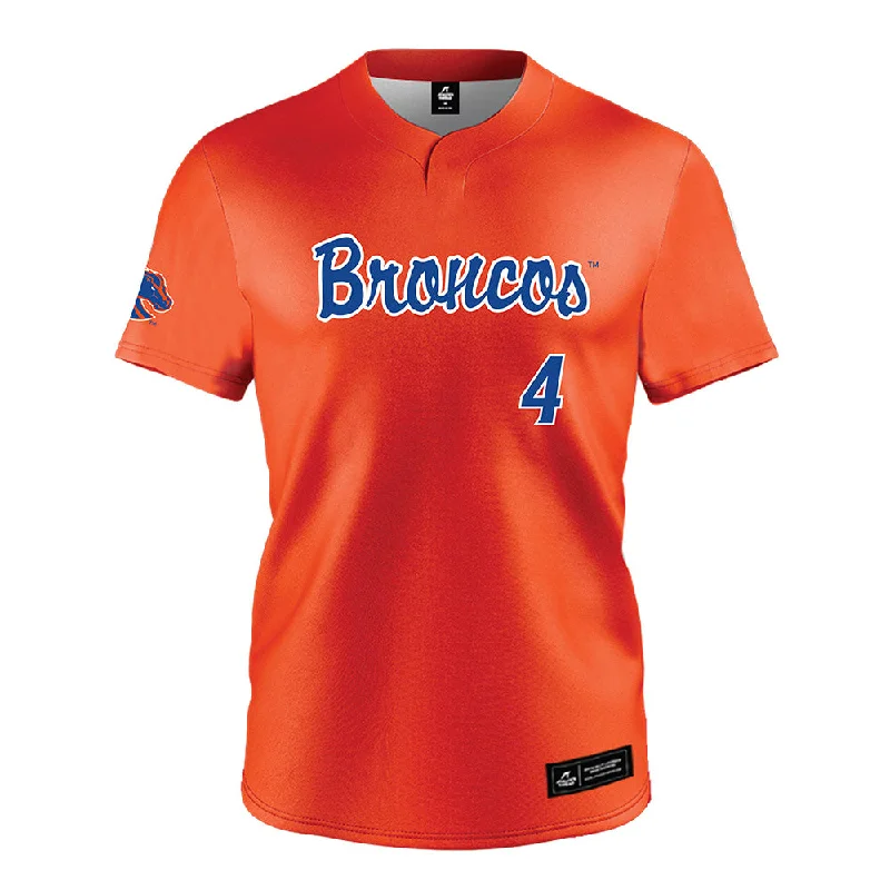 Boise State - NCAA Women's Gymnastics : Emma Loyim - Orange Jersey Luxury Jersey Tee