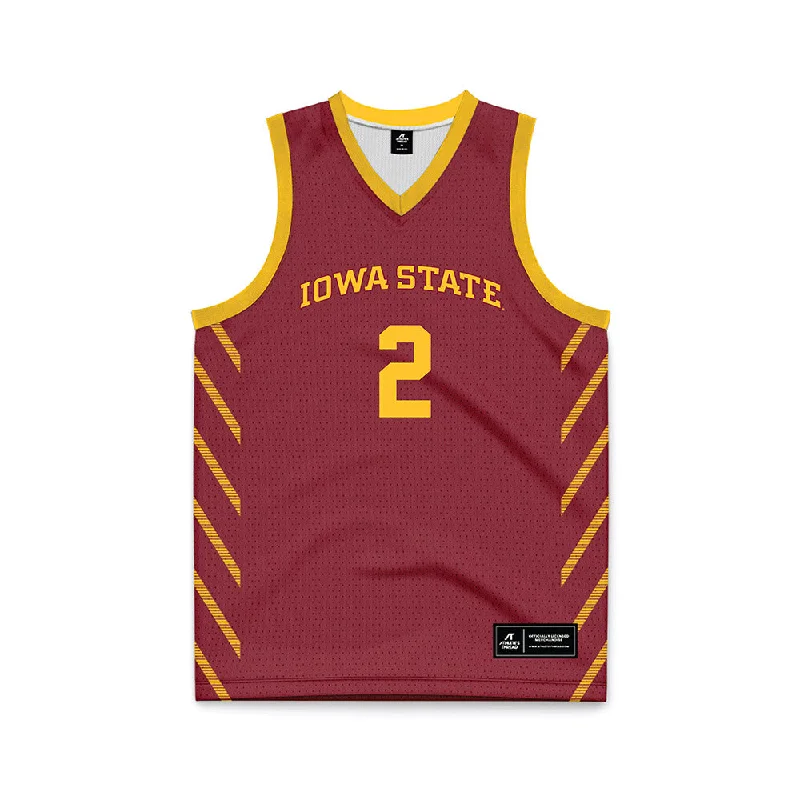 Iowa State - NCAA Women's Basketball : Ariana Jackson - Cardinal Basketball Jersey Casual Jersey Blouse