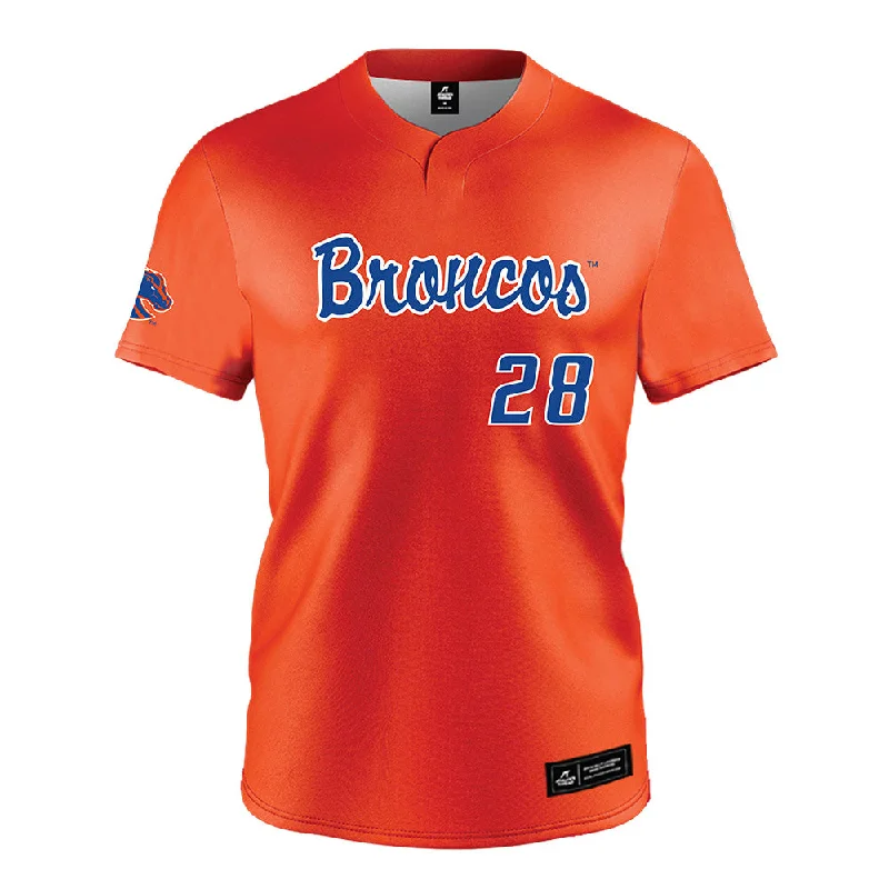 Boise State - NCAA Women's Gymnastics : Anna Ferguson - Orange Jersey Festive Jersey Tee