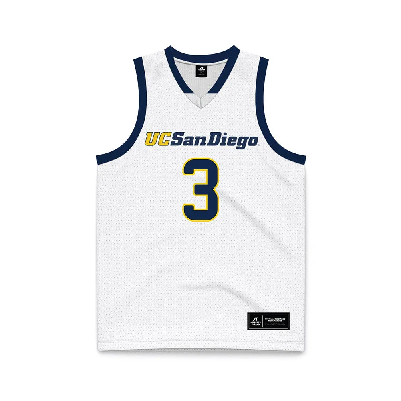 UCSD - NCAA Women's Basketball : Sumayah Sugapong - Basketball Jersey Floral Jersey Blouse