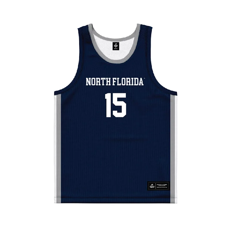 UNF - NCAA Women's Basketball : Grace Hunter - Midnight Navy Basketball Jersey Holiday Jersey Tee