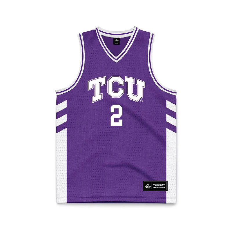 TCU - NCAA Women's Basketball : Madison Conner - Purple Basketball Jersey High-End Jersey Tee