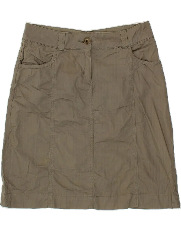 TIMBERLAND Womens Midi Skirt UK 12 Medium W32  Khaki Cotton seamless skirt comfort