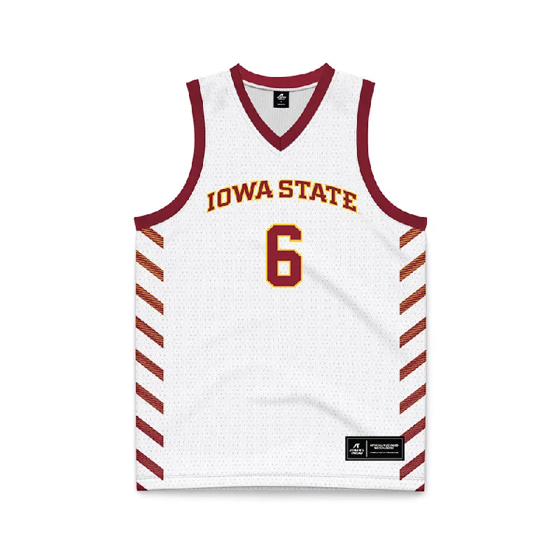 Iowa State - NCAA Women's Basketball : Lily Hansford - White Basketball Jersey Autumn Jersey Shirt